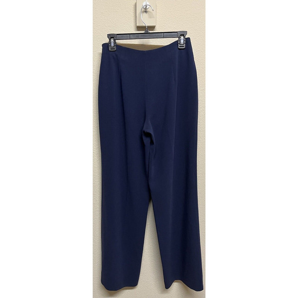 Aritzia Babaton Wide Leg pants Size 2 Navy Blue Side Zip Pocket-less - Picture 11 of 11